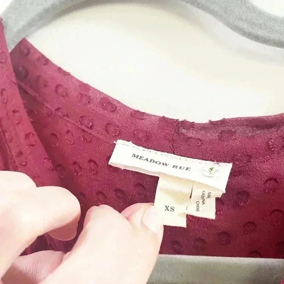 Anthropologie Swiss dot silk blouse - Picture 4 of 5